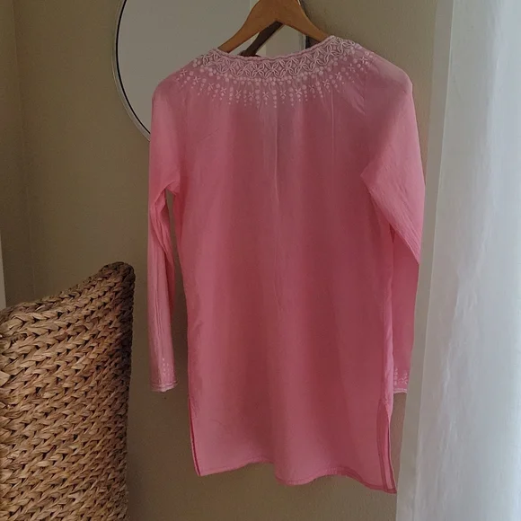 Sachin and Babi pink tunic with white embroidery (S) - Picture 5 of 5